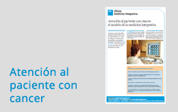 Atención al paciente con cancer